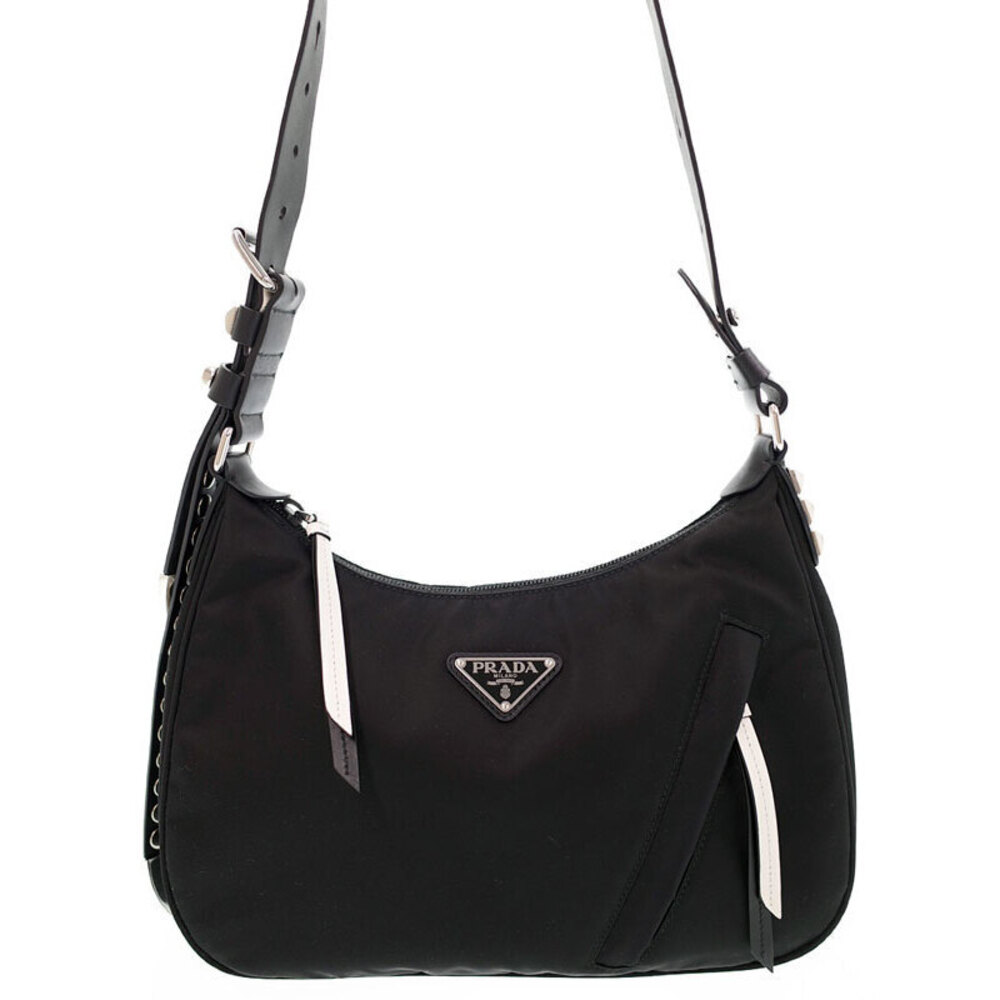 Prada Studded Bag Shoulder Black - Picture 2 of 9